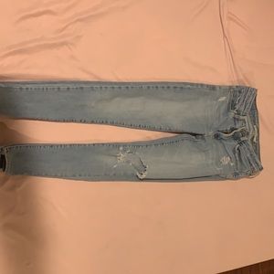 Levi’s jeans, denim, light blue, ripped jeans, size 24, skinny jeans